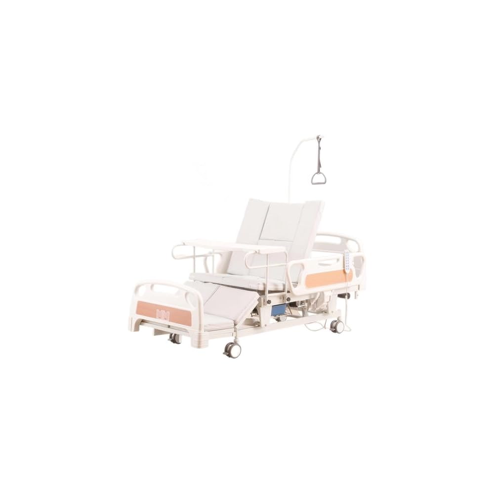 Full Electric Adjustable Hospital Bed with Built in Toilet & Lateral Tilting, Power Lift Clinical Nursing Bed for Elderly Seniors Bariatric,no Electric Lift