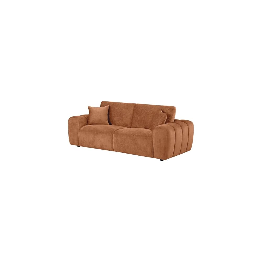 Coaster Burnett Living Room Chenille Sofa, Burnt Orange 504951