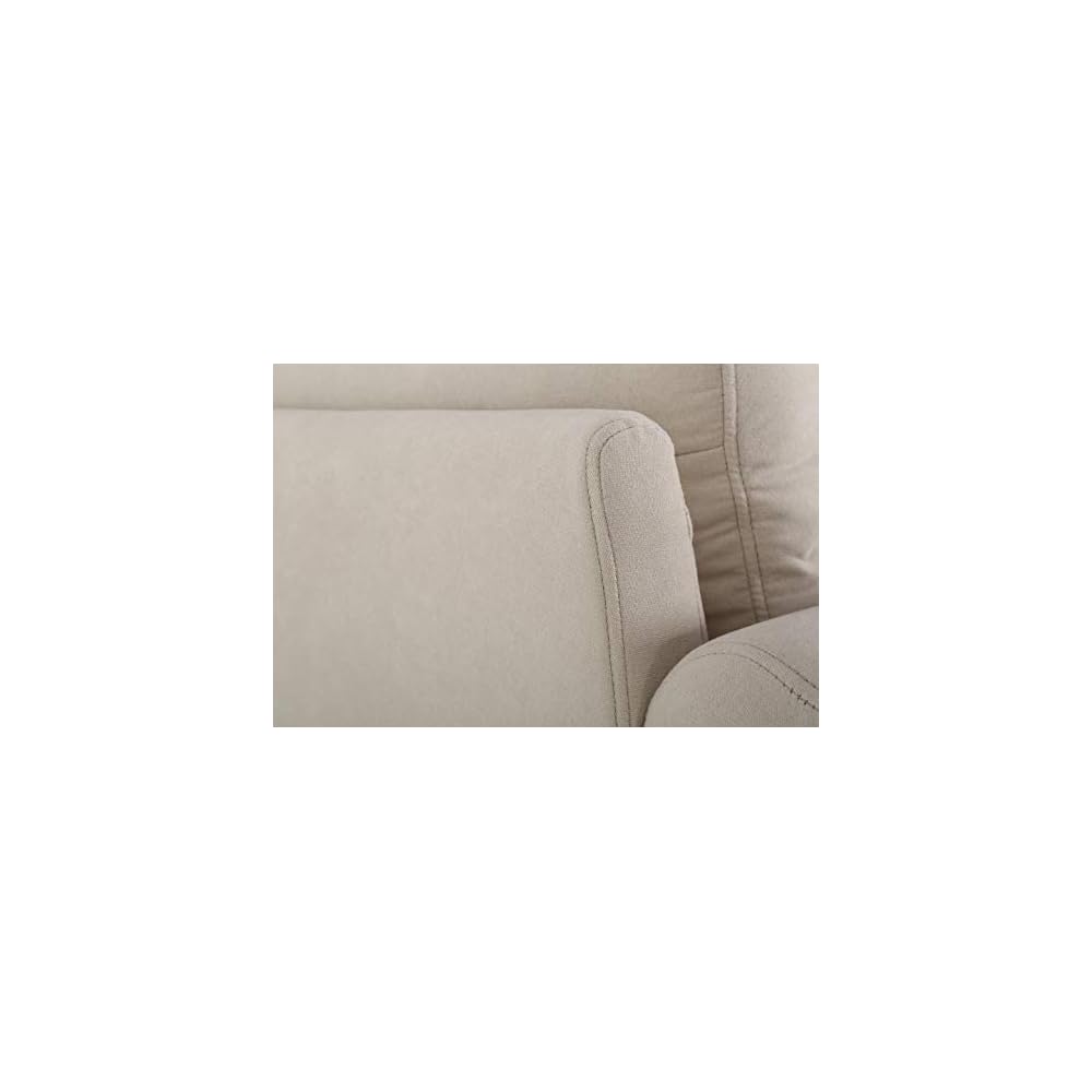 Briscoe Ultra Modern Upholstered Button Tufted Back Living Room Loveseat, 57.48" Beige