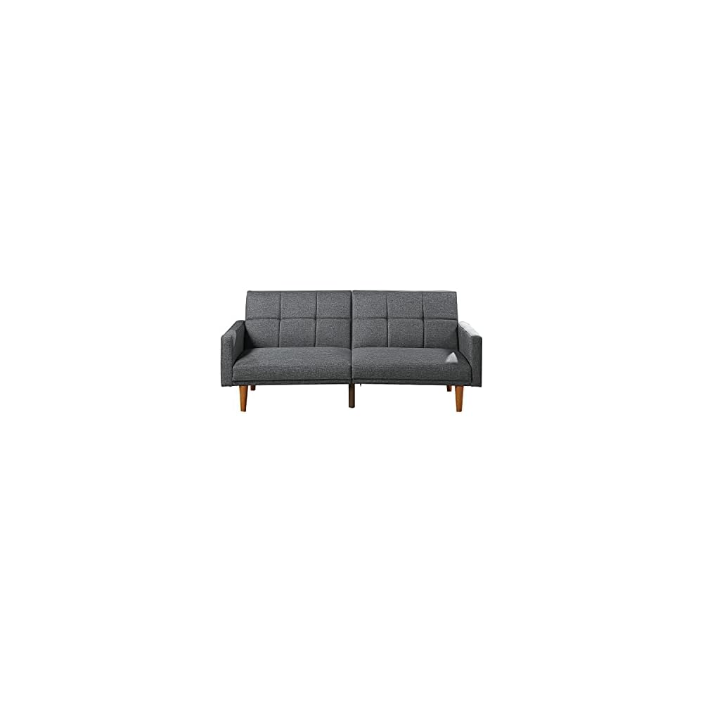 Blue Grey Linen-Like Fabric Adjustable Sofa