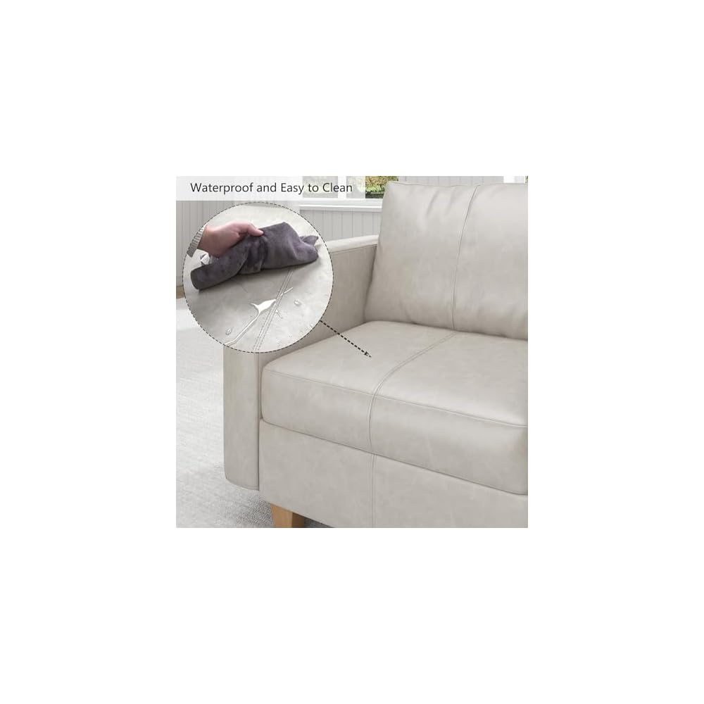 Faux Leather Sectional Sleeper Couch Modular Sofa