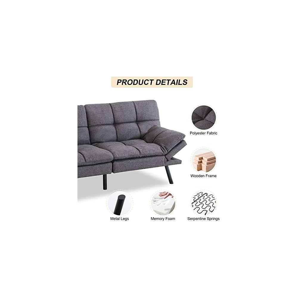 267 Sofabed, 267-grey, 33"D x 71"W x 31.5"H