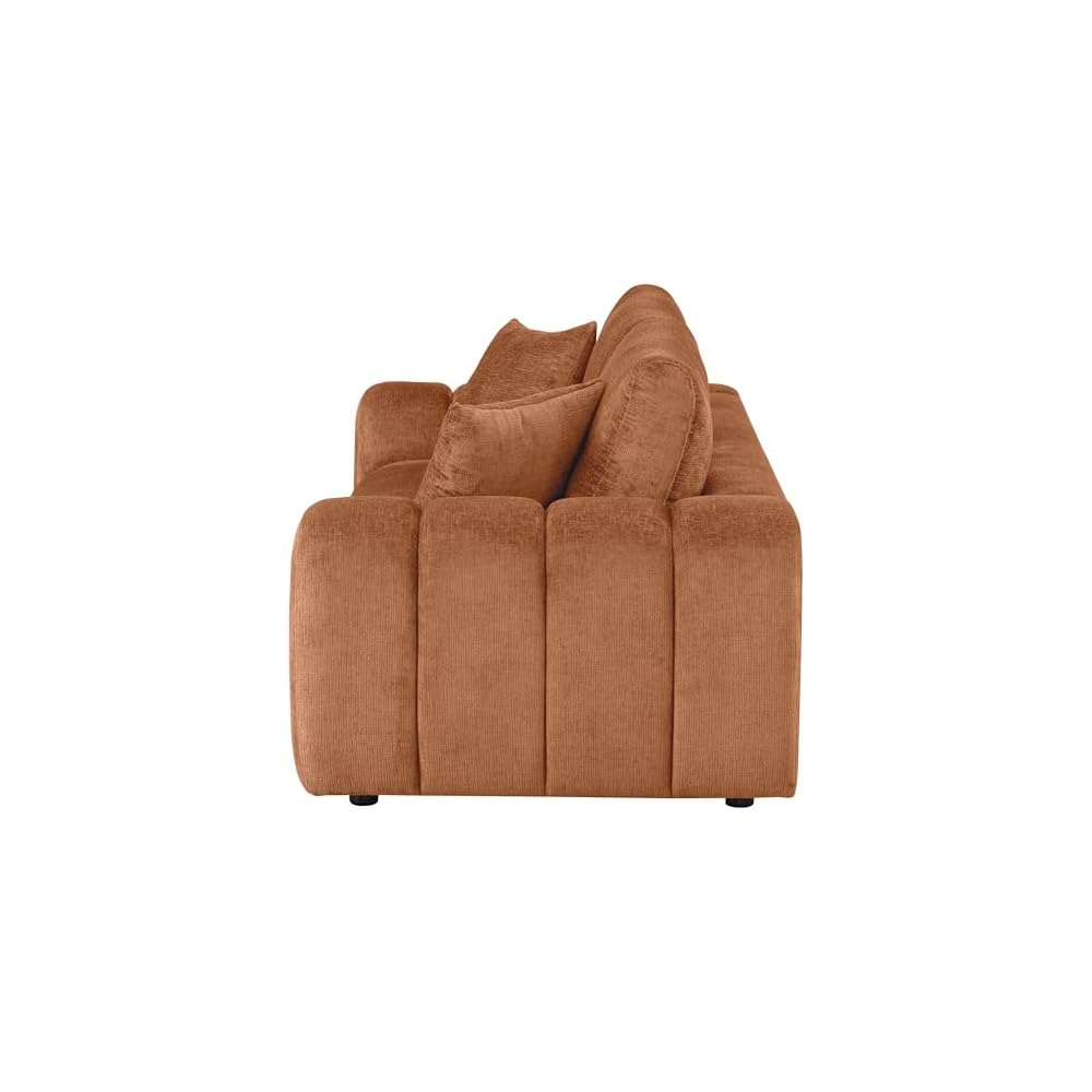 Coaster Burnett Living Room Chenille Sofa, Burnt Orange 504951