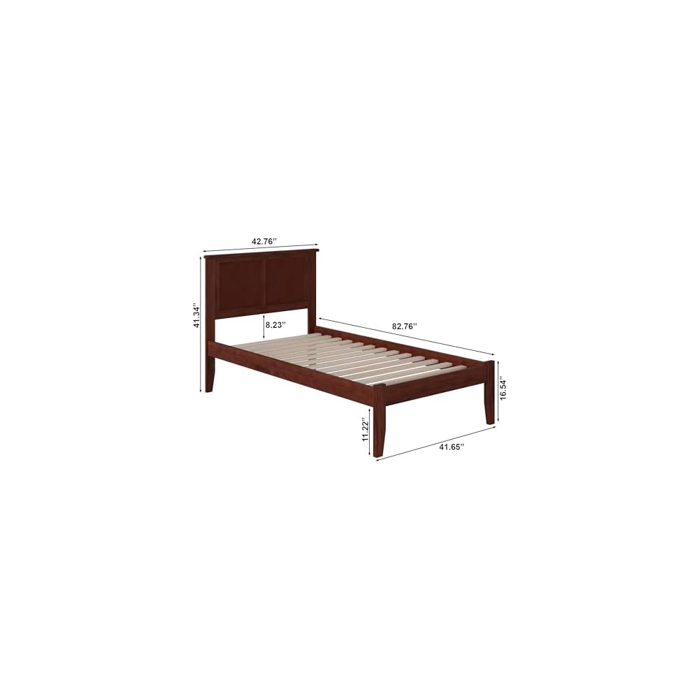 Madison Twin XL Platform Bed, Walnut