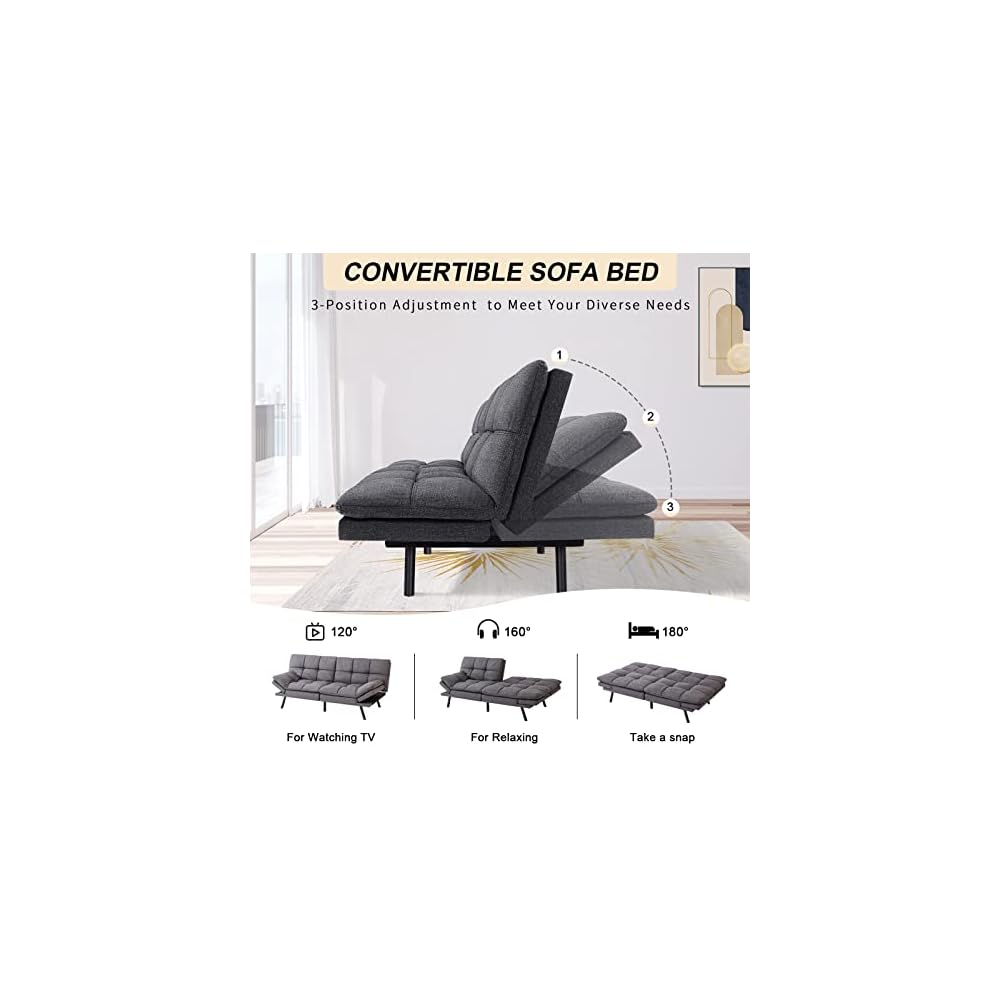 267 Sofabed, 267-grey, 33"D x 71"W x 31.5"H