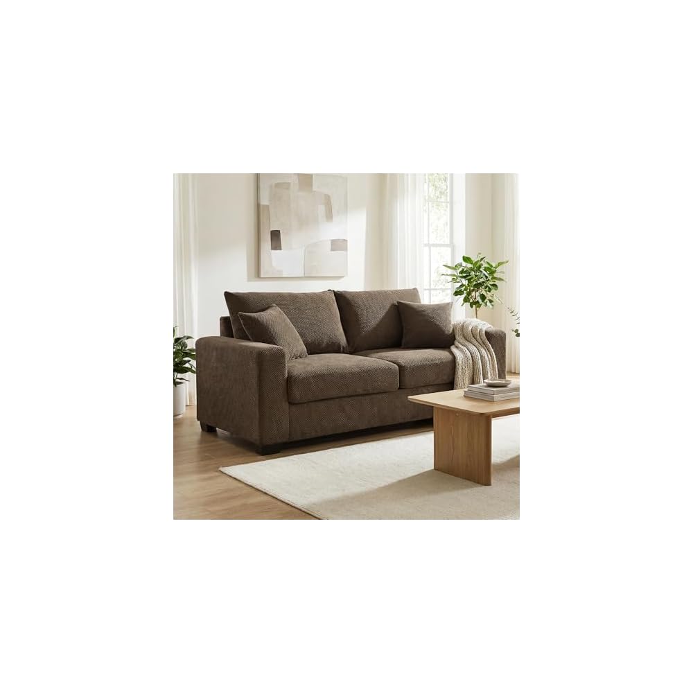 69" Modern Loveseat Sofa, Fabric Upholstered Couch for Living Room