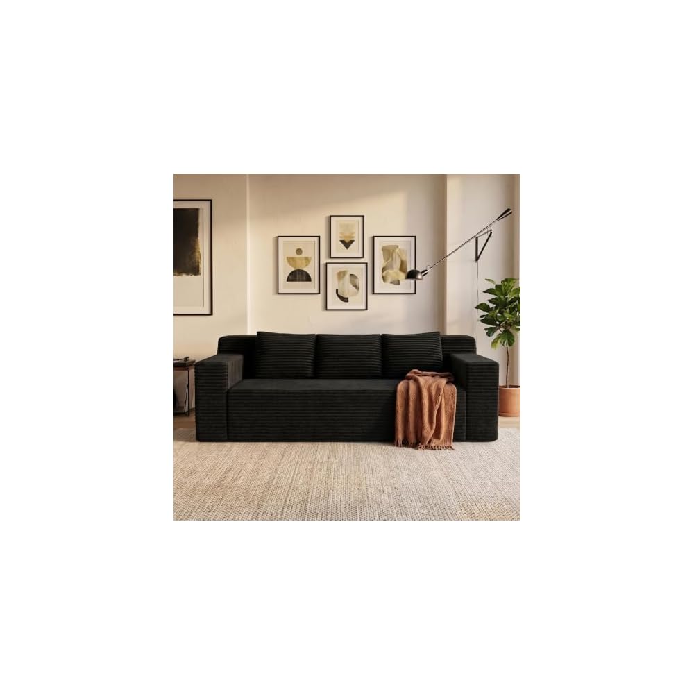 71 Inch Boneless Futon Sofa Couch, Cloud Loveseat Couch with High-Back