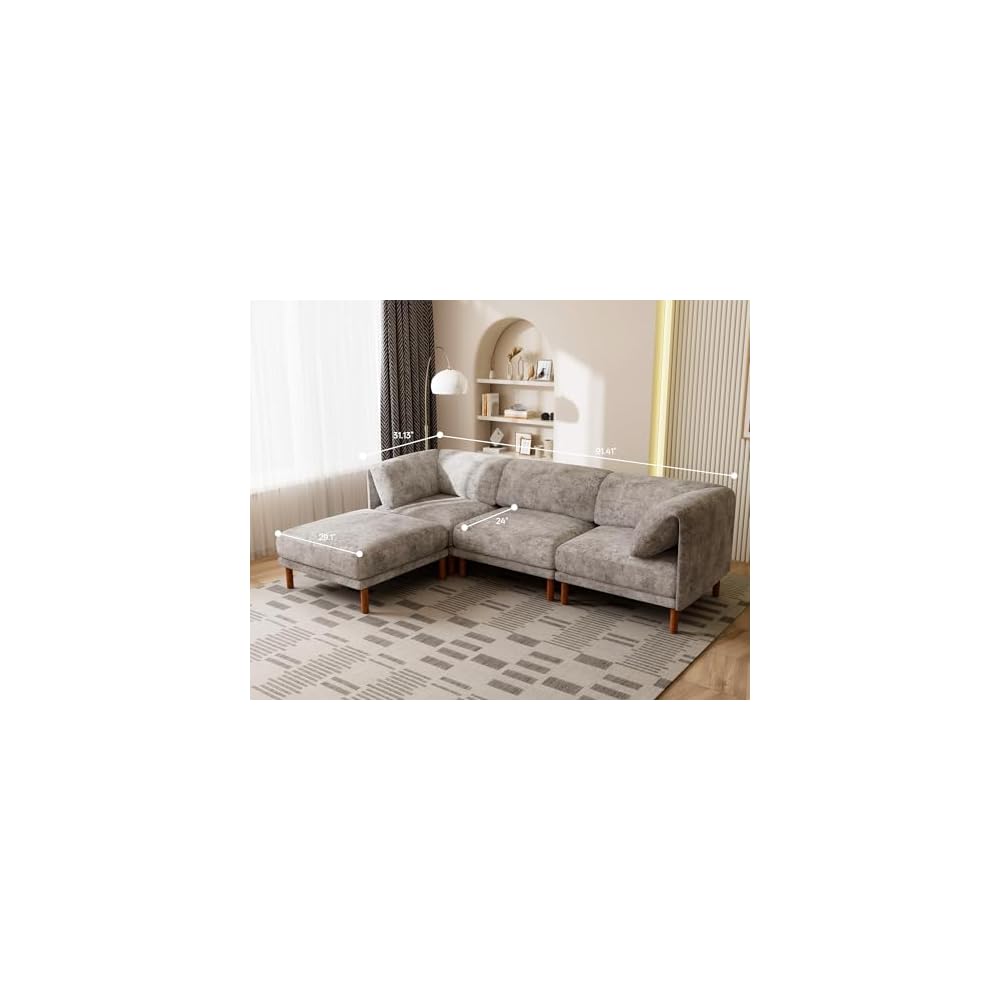 Modular Sectional Cloud Couch, Oversized Large Modern Comfy Sofa