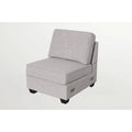 L Lengend Vansen Armless Chair Module for Modular Sofa Couch (Light Grey)
