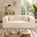 Boneless Loveseat Sofa Small Couch for Bedroom Dorm Beige