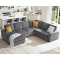 112" Sectional Couch, U Shaped Couch with Storage, Couches for Living Room