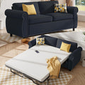 Pull Out Sleeper Sofa Bed with Foam Mattress,Queen Size, Grey