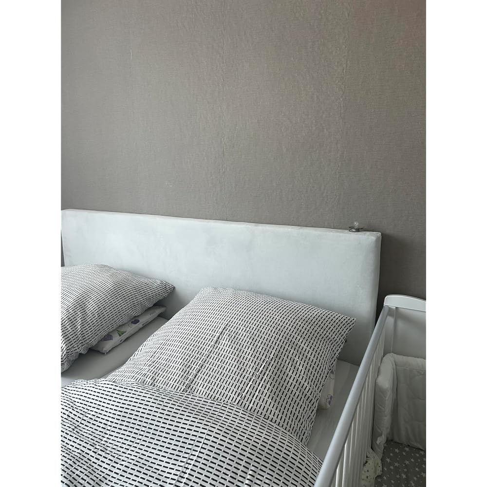 Bett Kopfteil Bezug, Bettkopfteil Hussen, Weicher Strecken Samtstoff Staubdicht, Staubdichte Schutzhülle für gepolsterte Schlafzimmer Kopfteil (Weiss, 180-200 cm（Cal King）)
