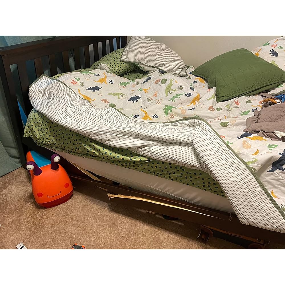 Full Over Full Bunk Bed with Ladder, Pecan