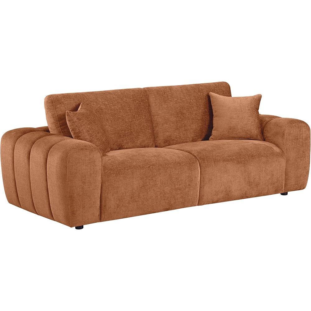 Coaster Burnett Living Room Chenille Sofa, Burnt Orange 504951