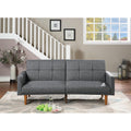 Blue Grey Linen-Like Fabric Adjustable Sofa