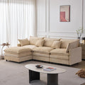 105" Oversized Modular Cloud Sectional Sofa Free Convertible L-Shaped Corner Sectional with Movable Ottoman, Chenille Upholstered Multiple Cushions Cloud Sofa Couches